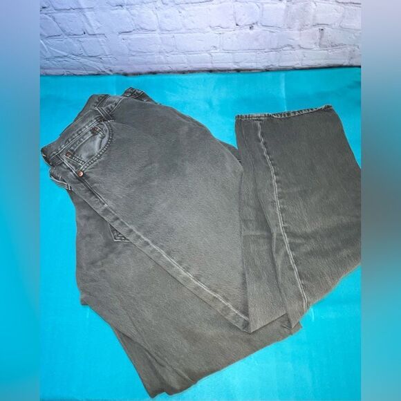 2 Pairs Jeans Levi’s 501 36x30 Men’s Sage Green Button Fly Jeans Lot - Picture 7 of 8